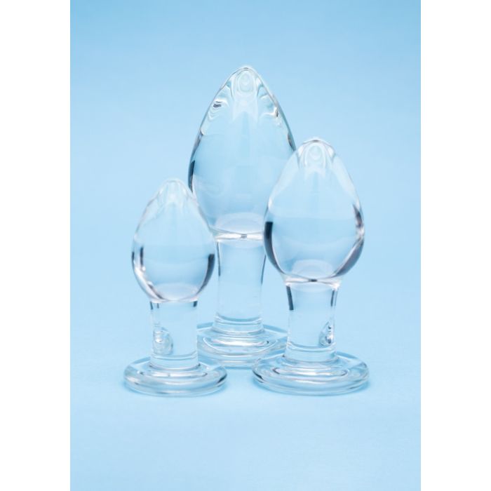Clarity Utopian Trinity Glass Plug Set