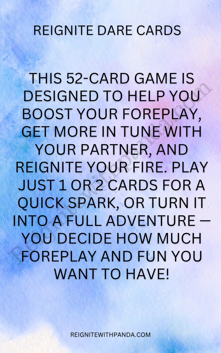 52 Reignite Dare Cards (Foreplay Edition)-printable download