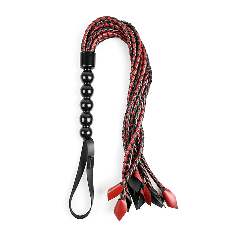 Saffron Braided Flogger Red/Black