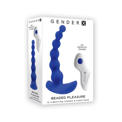 Beaded Pleasure Rechargeable Remote-Controlled Vibrating Silicone Probe
