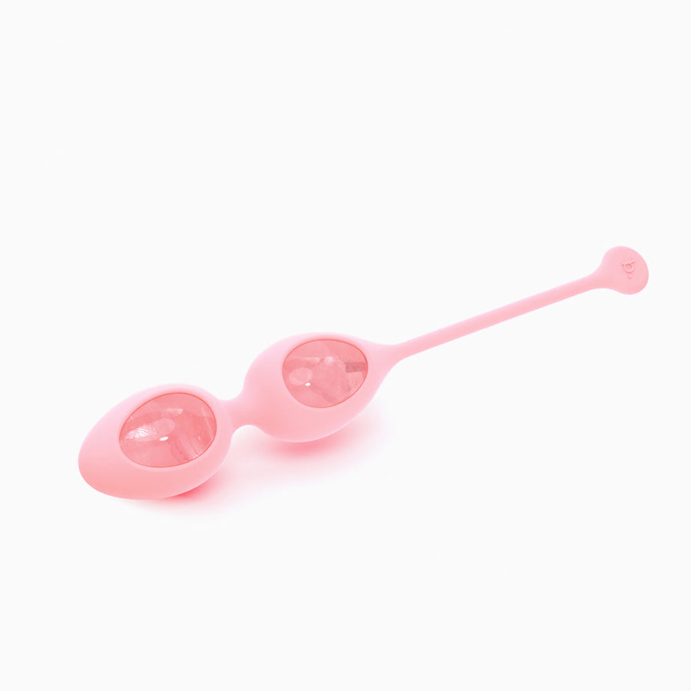 Yonii 2-Piece Rose Quartz Eggs Kegel Set