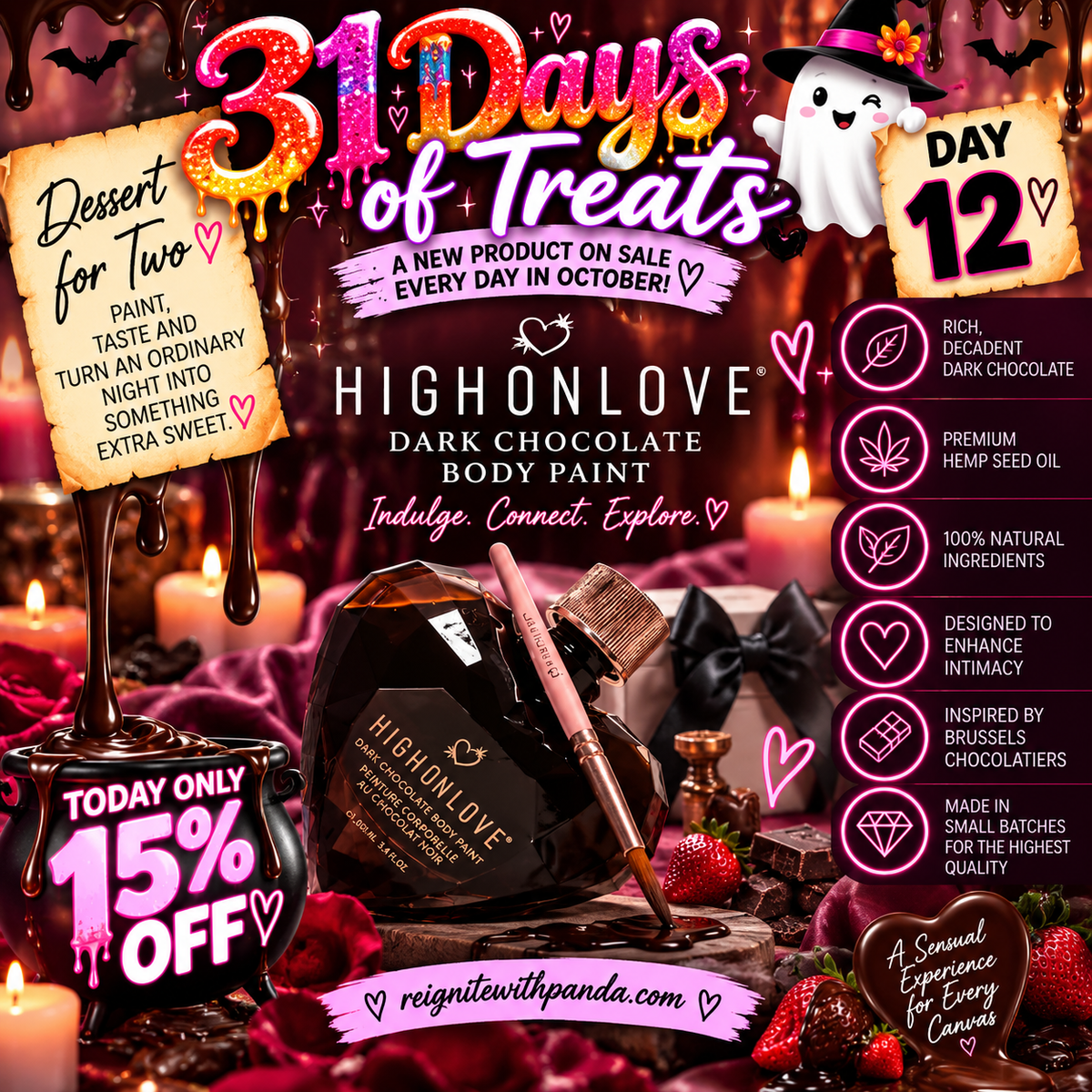 31 Days of Treats- Day 12: Dark Chocolate Body Paint