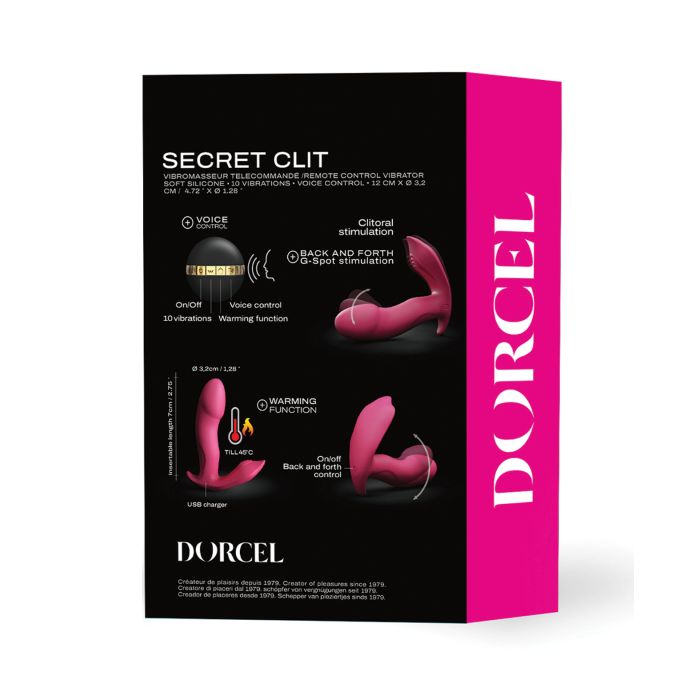 Secret Clit Dual Stim Heating and Voice Control - Pink